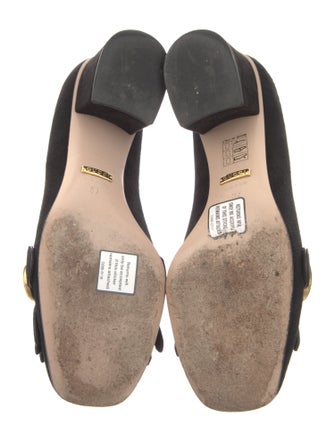 Gucci Double G Logo Suede Pumps