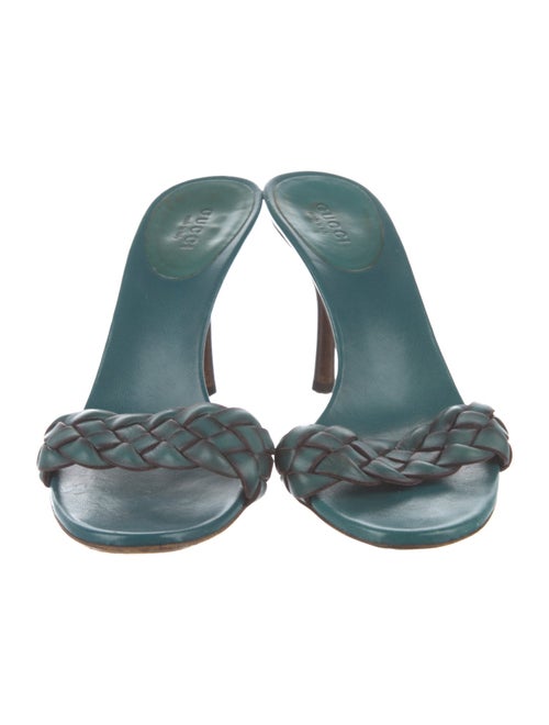 Gucci Leather Braided Accents Slides