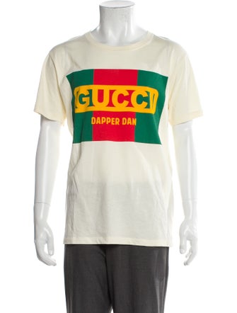 Gucci X Dapper Dan Web Accent Graphic Print T-Shirt