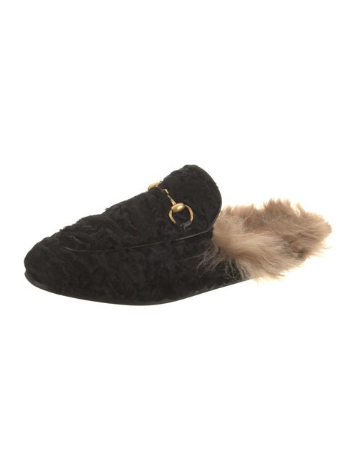 Gucci Horsebit Accent Shearling Mules