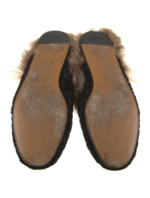 Gucci Horsebit Accent Shearling Mules