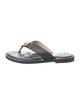 Gucci Interlocking G Logo Leather Flip Flops