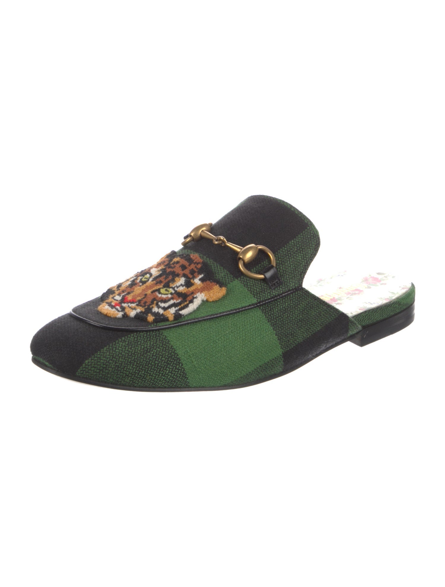 Gucci Plaid Print Slippers