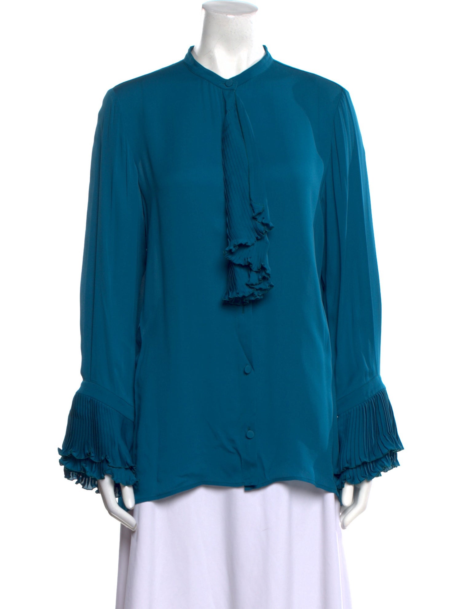 Gucci Silk Mock Neck Blouse