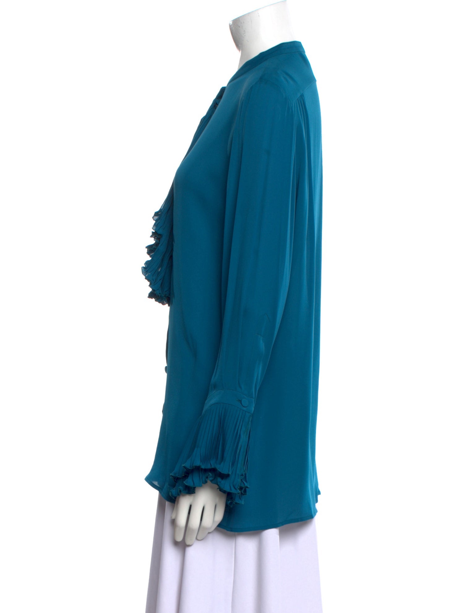 Gucci Silk Mock Neck Blouse