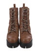 Gucci GG Logo Leather Combat Boots