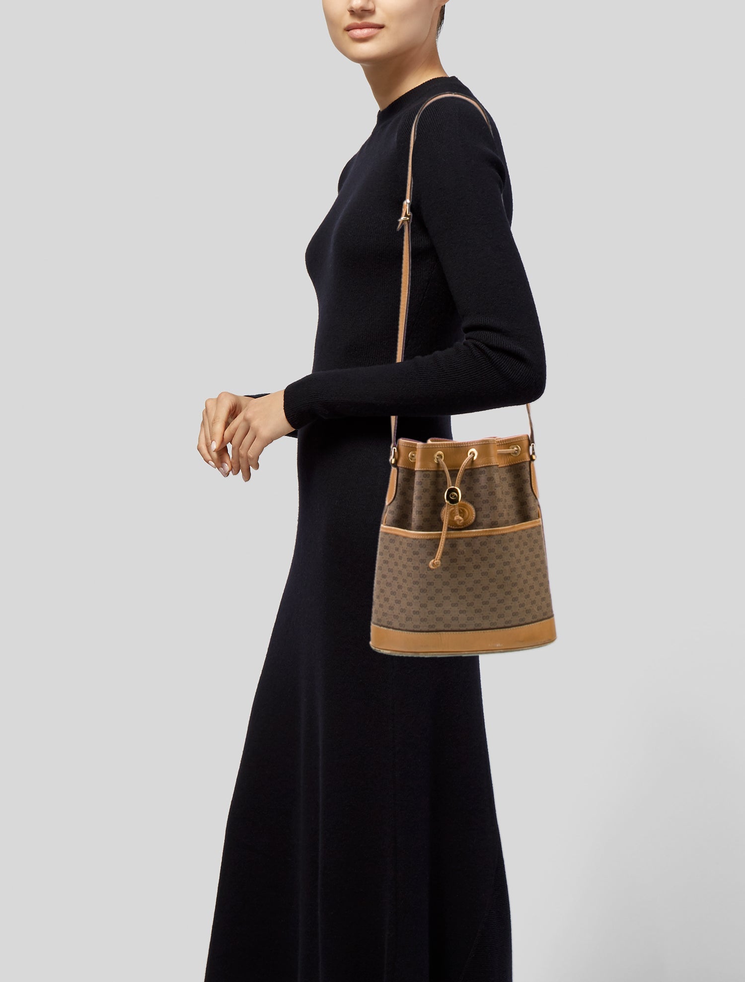 Gucci Micro GG Monogram Bucket Bag
