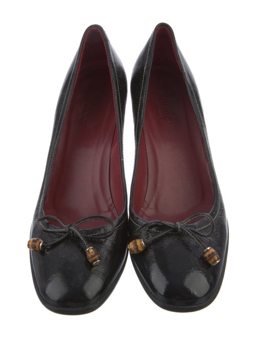 Gucci Interlocking G Logo Patent Leather Pumps