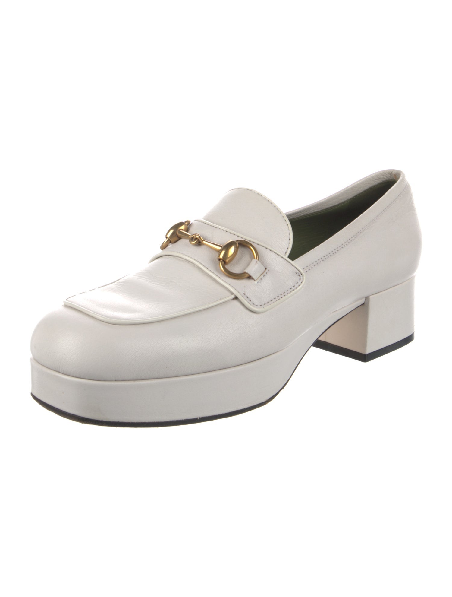 Gucci Horsebit Accent Leather Pumps