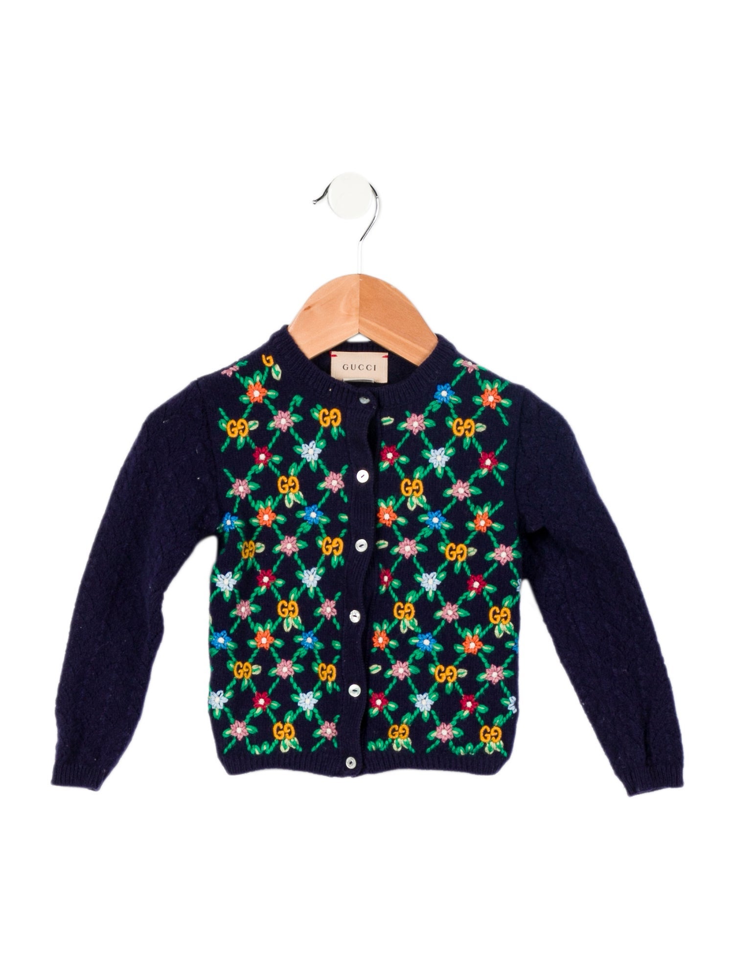 Gucci Toddler Girls' Embroidered Floral Cardigan