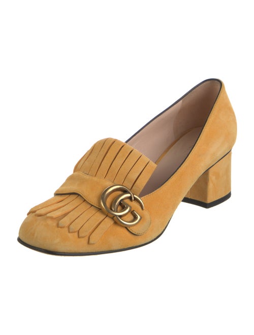 Gucci Double G Logo Suede Pumps