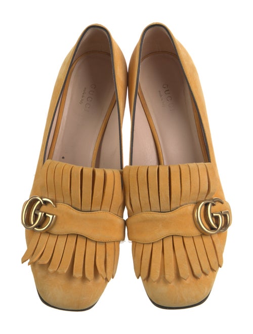 Gucci Double G Logo Suede Pumps