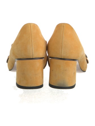 Gucci Double G Logo Suede Pumps