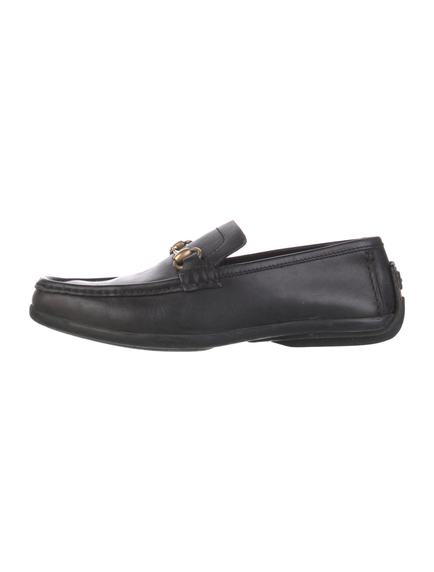 Gucci Horsebit Accent Leather Loafers