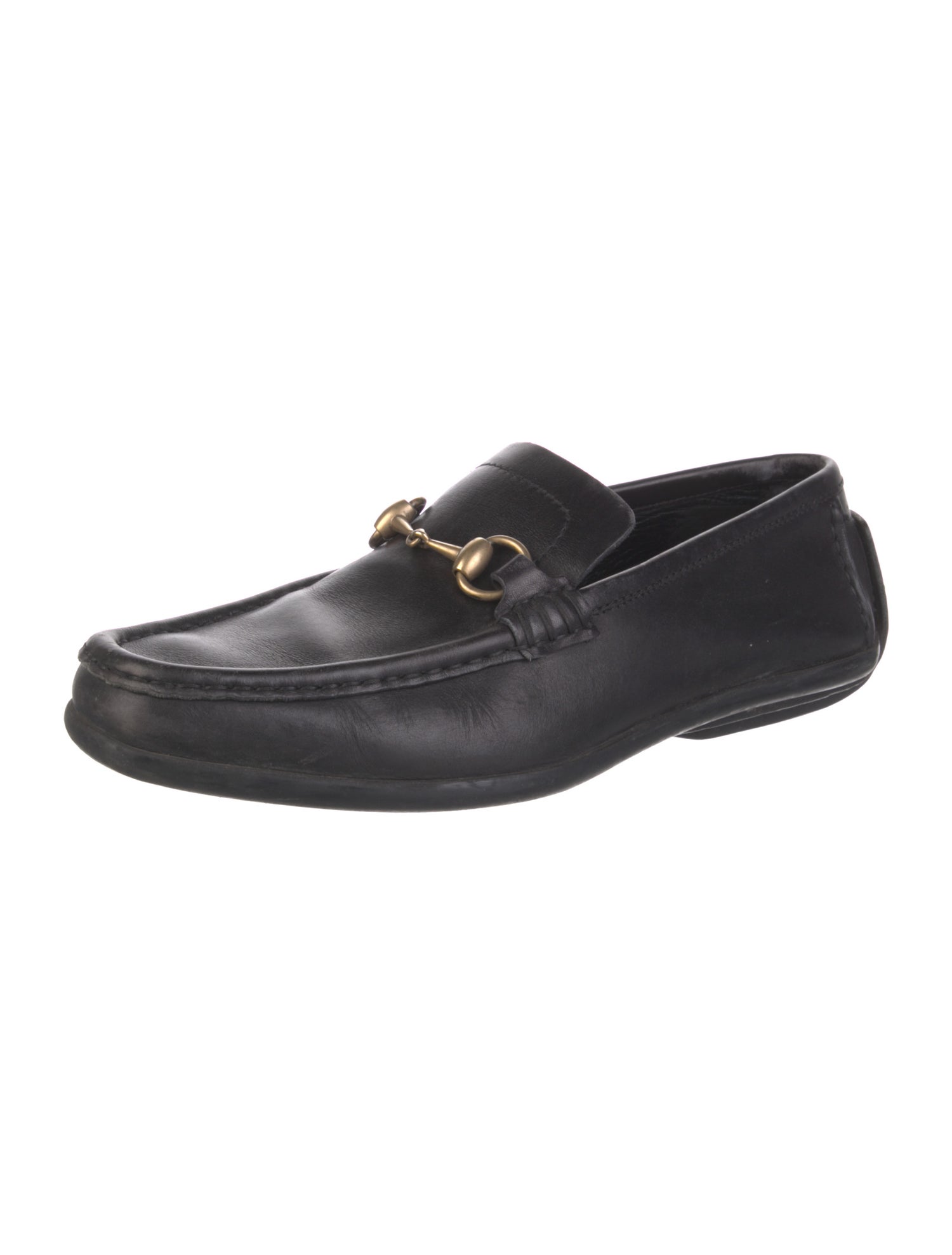 Gucci Horsebit Accent Leather Loafers