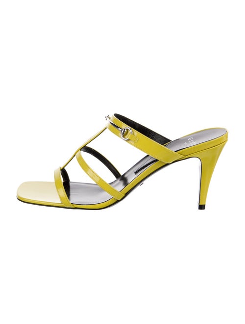 Gucci Horsebit Accent Patent Leather Slides