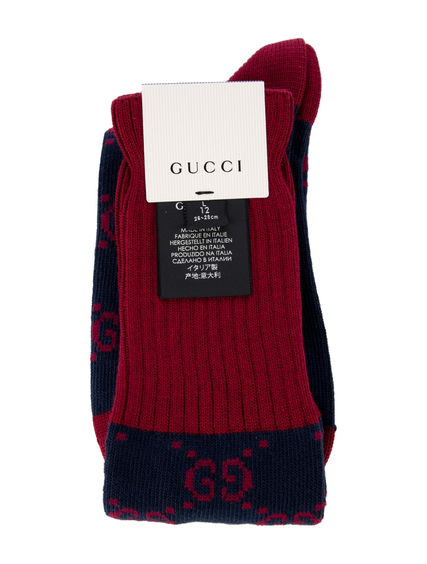 Gucci GG Logo Printed Socks w/ Tags