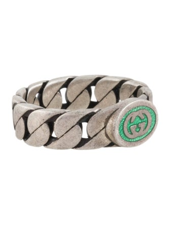 Gucci Enamel Interlocking G Ring