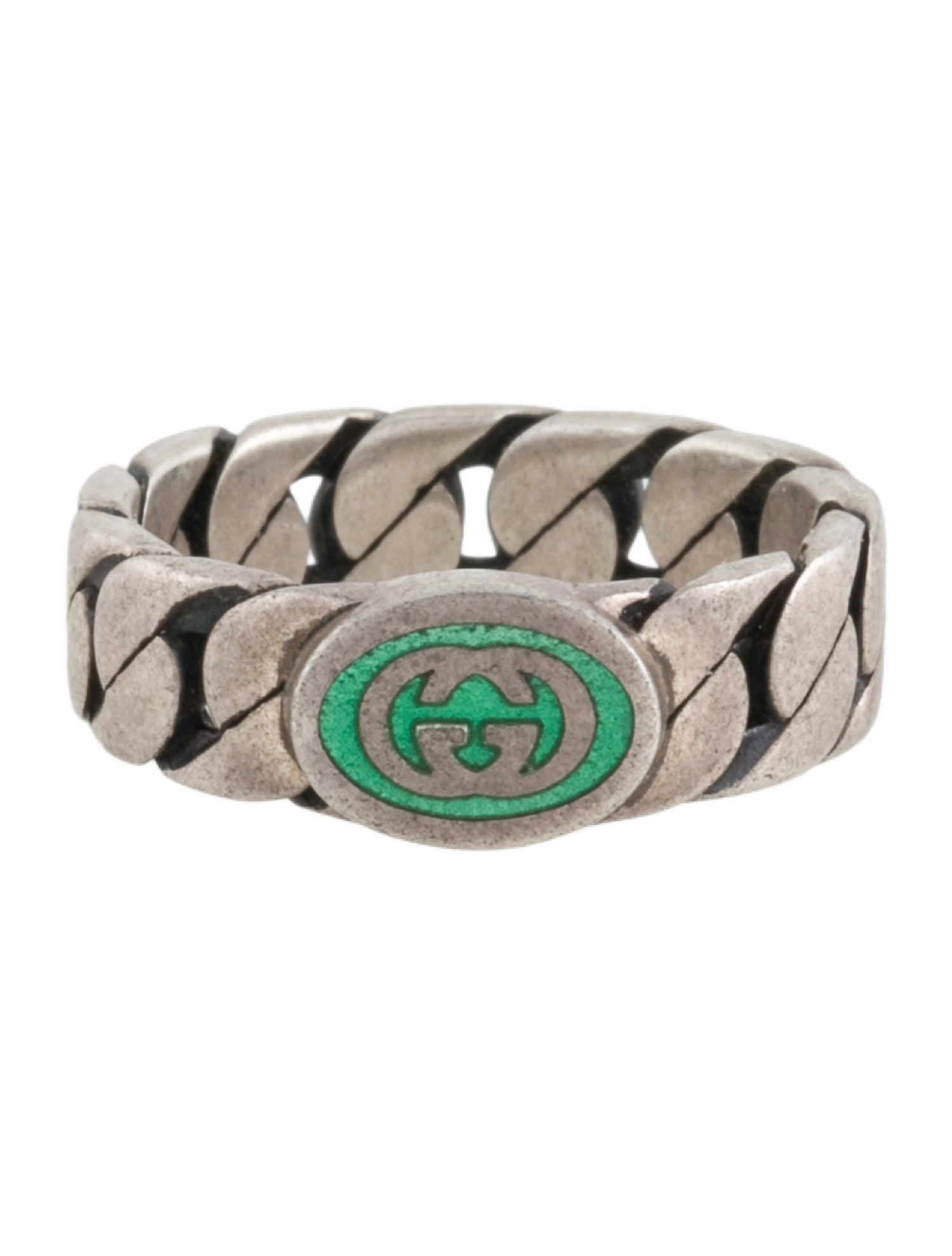 Gucci Enamel Interlocking G Ring