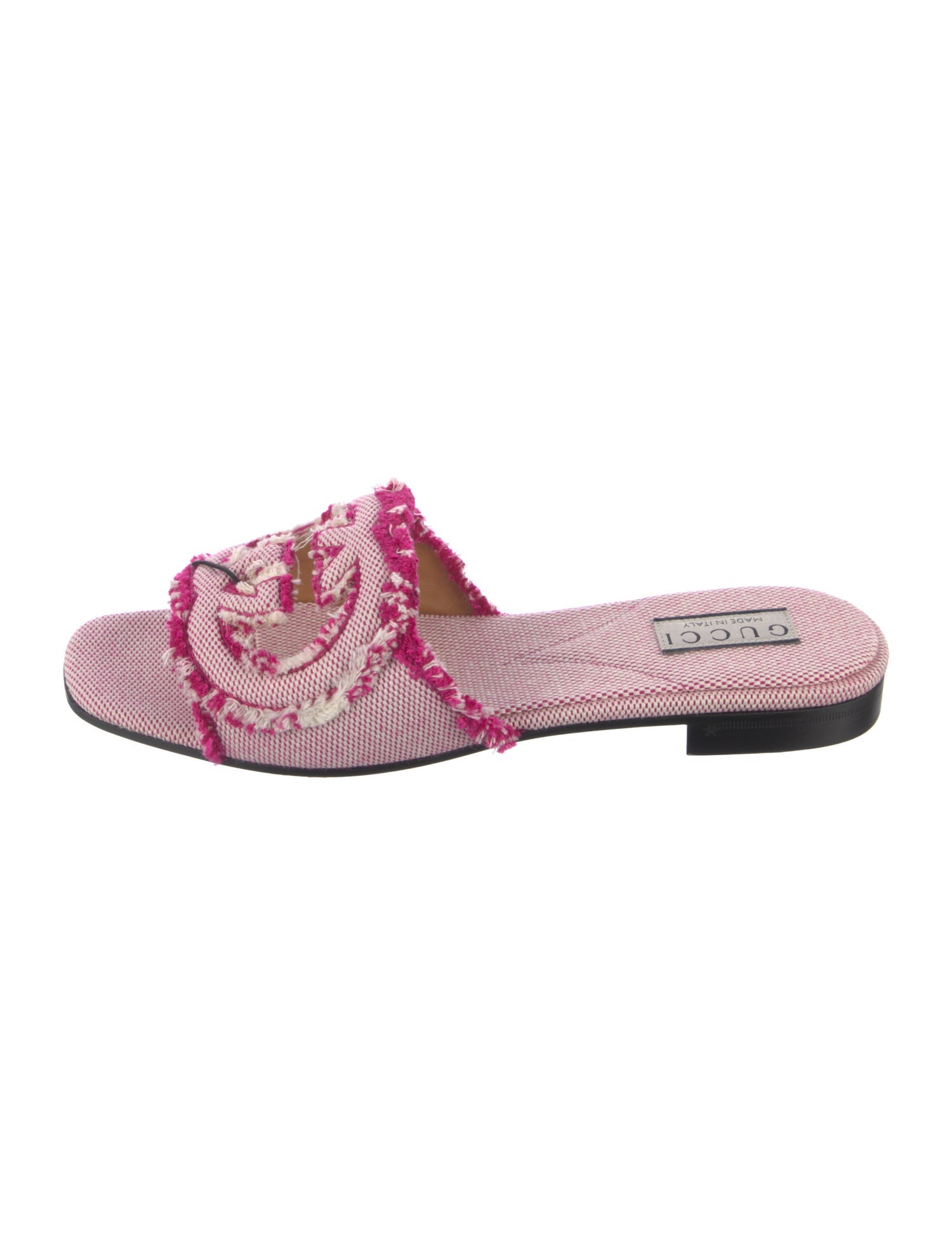 Gucci Canvas Printed Slides w/ Tags
