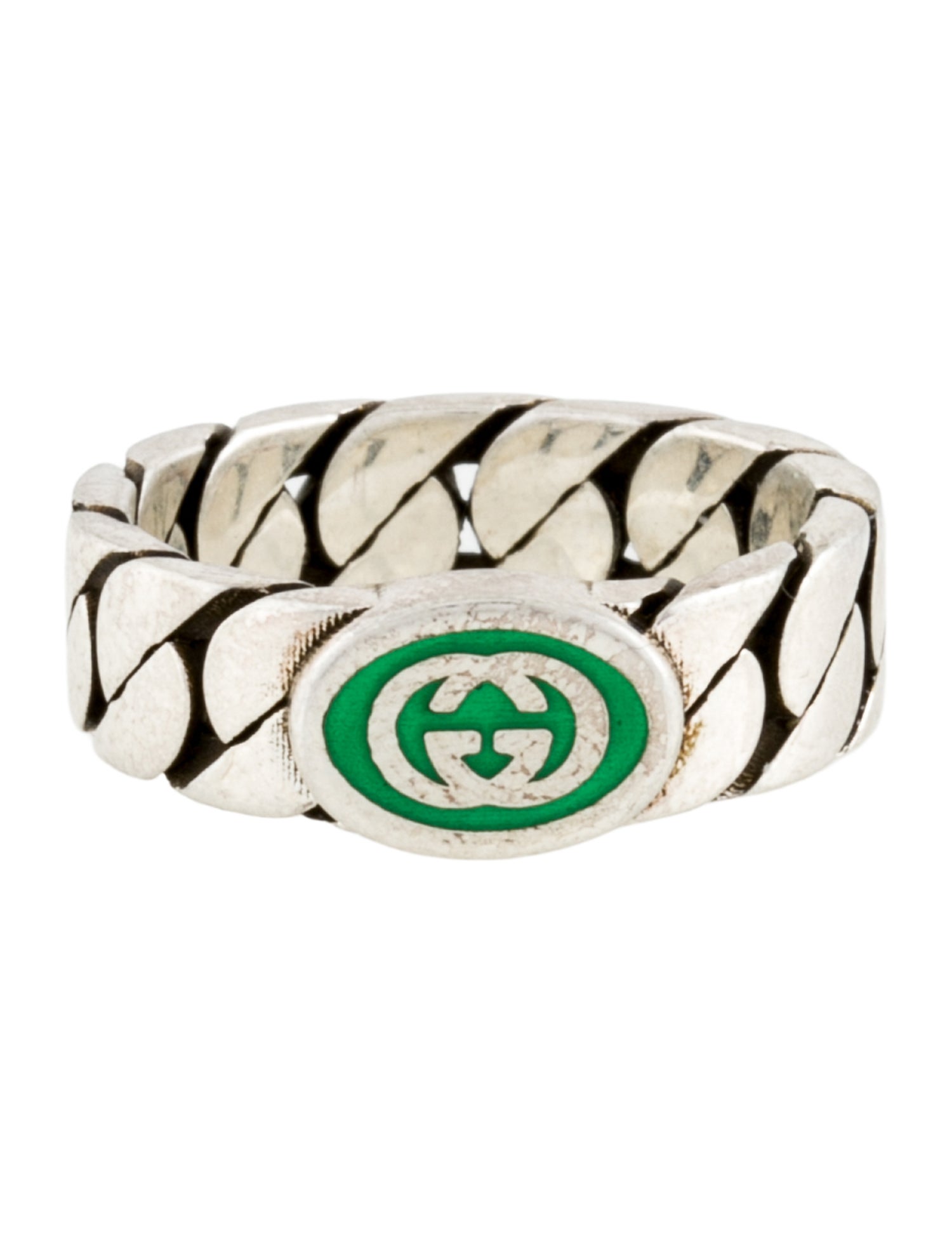 Gucci Enamel Interlocking G Ring