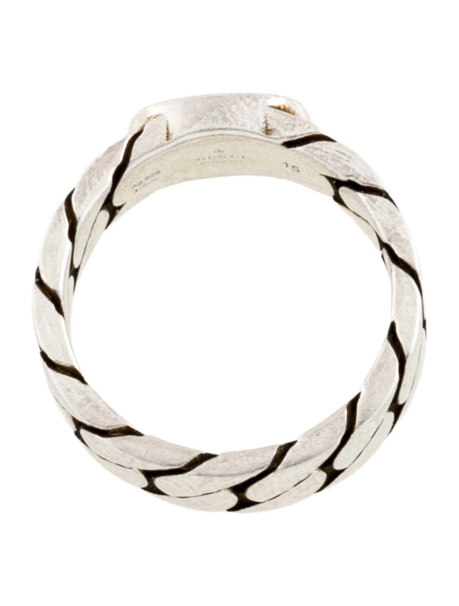 Gucci Enamel Interlocking G Ring