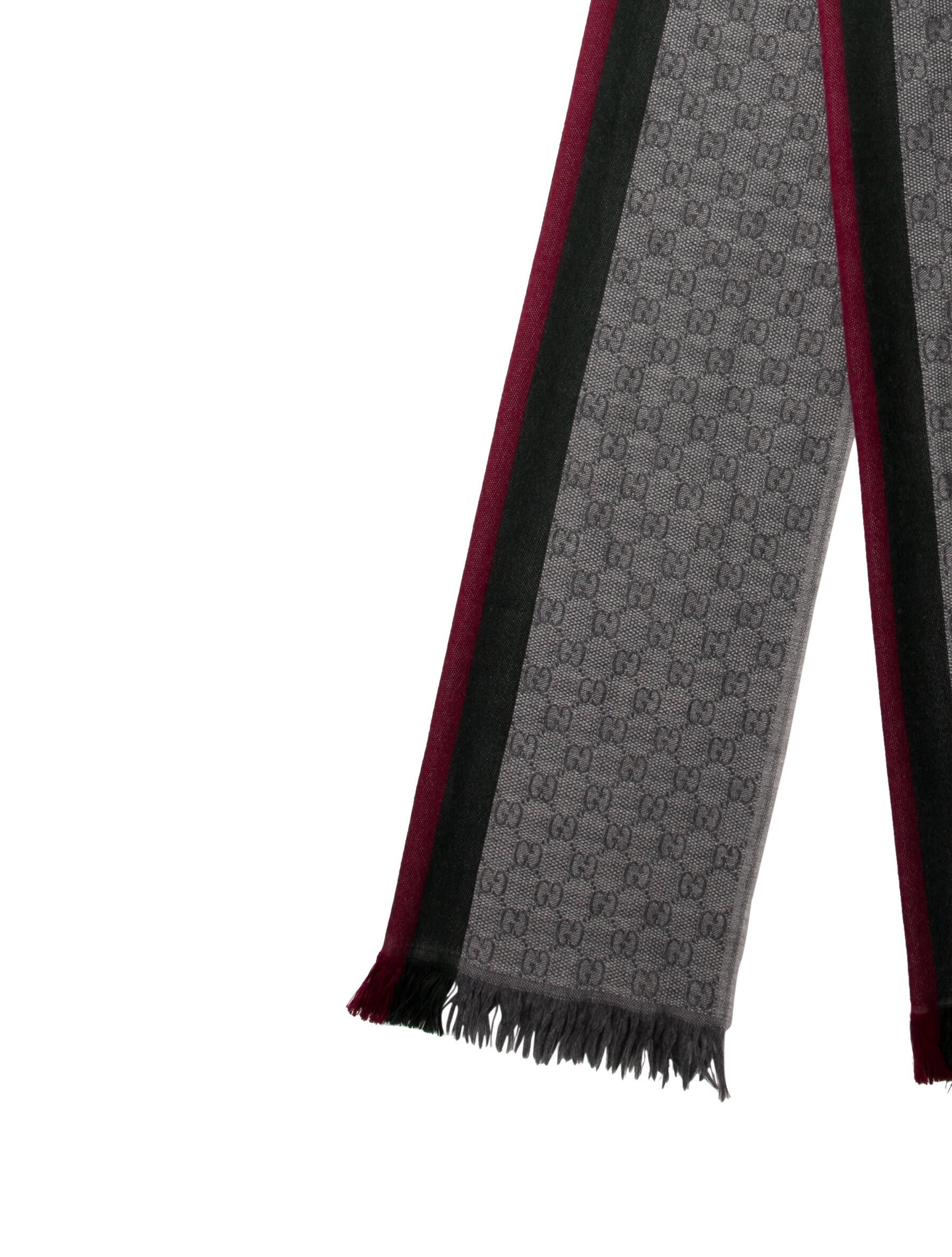 Gucci Wool Running GG Logo Scarf