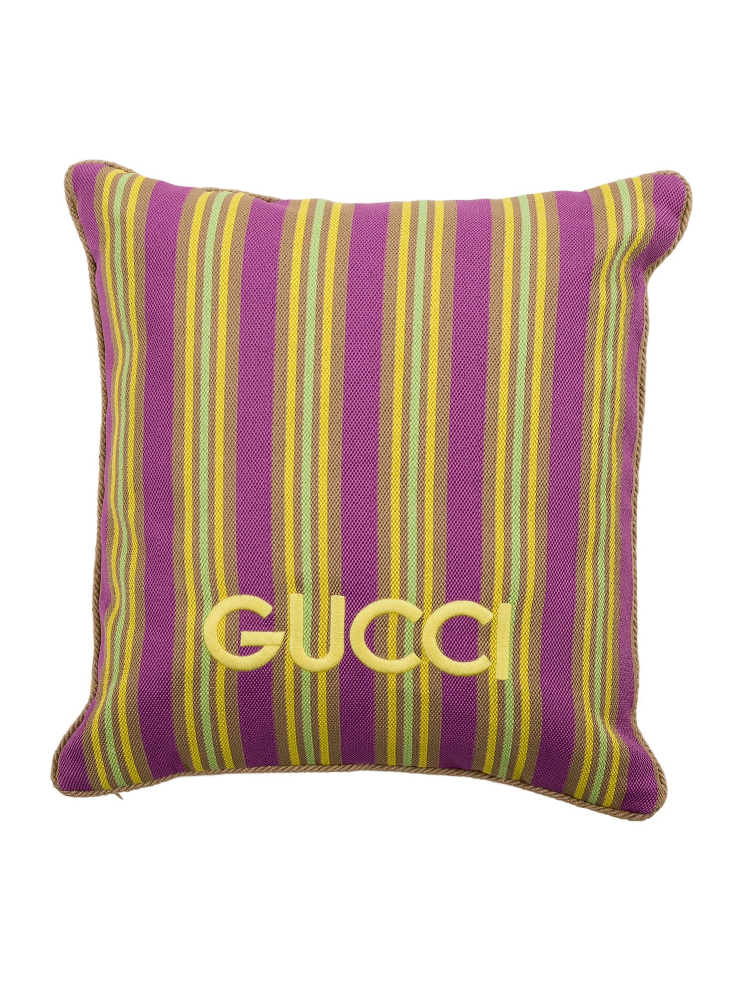 Gucci Striped Throw Pillow