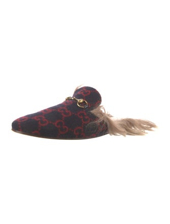 Gucci Horsebit Accent Wool Slippers