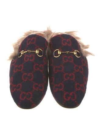 Gucci Horsebit Accent Wool Slippers