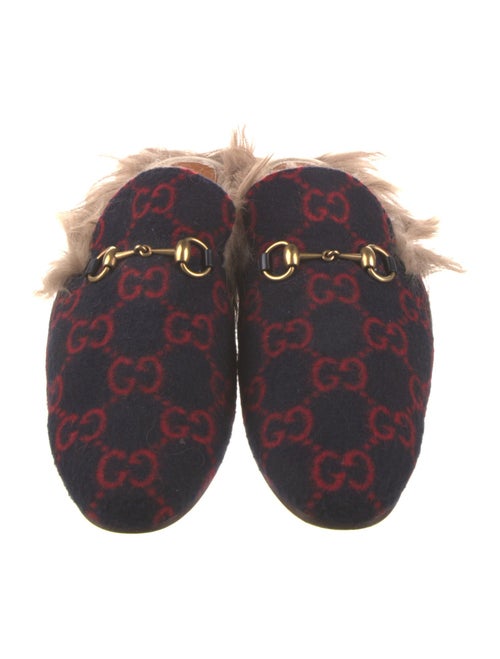Gucci Horsebit Accent Wool Slippers