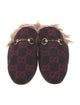 Gucci Horsebit Accent Wool Slippers
