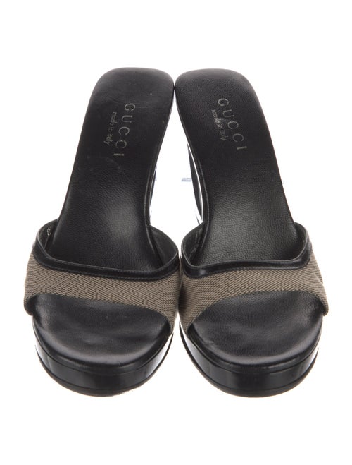 Gucci Canvas Printed Slides