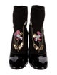 Gucci Patent Leather Floral Print Sock Boots