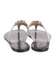 Gucci Double G Logo Leather Flip Flops