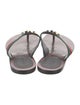 Gucci Web Accent Leather Flip Flops