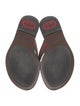 Gucci Web Accent Leather Flip Flops