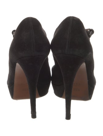 Gucci Suede T-Strap Pumps