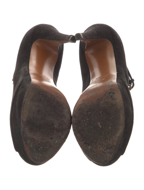 Gucci Suede T-Strap Pumps