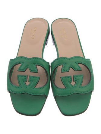 Gucci Leather Cutout Accent Slides