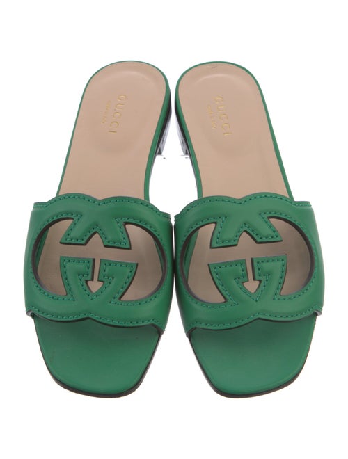 Gucci Leather Cutout Accent Slides