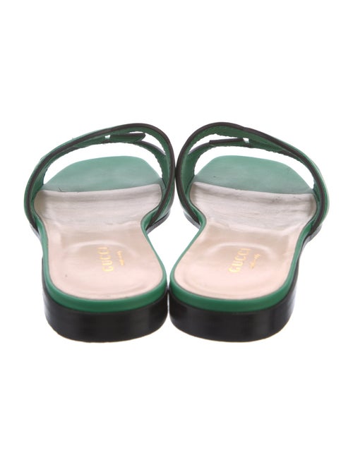 Gucci Leather Cutout Accent Slides