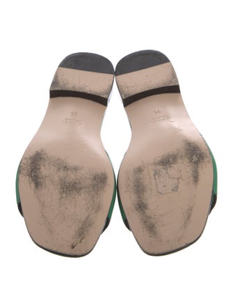 Gucci Leather Cutout Accent Slides