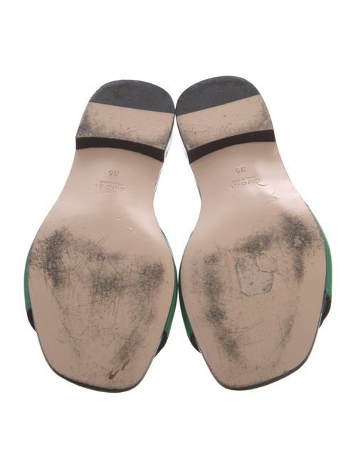Gucci Leather Cutout Accent Slides