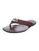 Gucci Web Accent Canvas Flip Flops