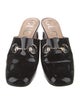 Gucci Horsebit Accent Patent Leather Mules