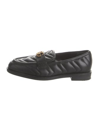 Gucci Double G Logo Leather Loafers