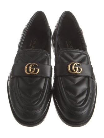 Gucci Double G Logo Leather Loafers