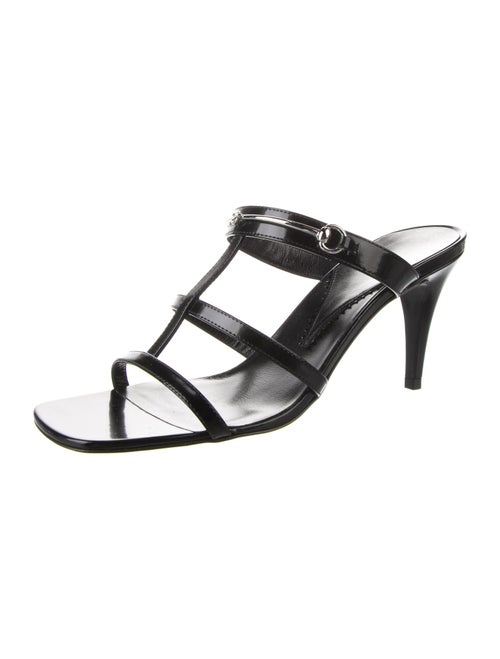 Gucci Horsebit Accent Leather Slides