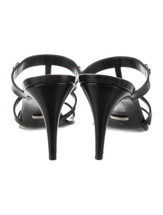 Gucci Horsebit Accent Leather Slides